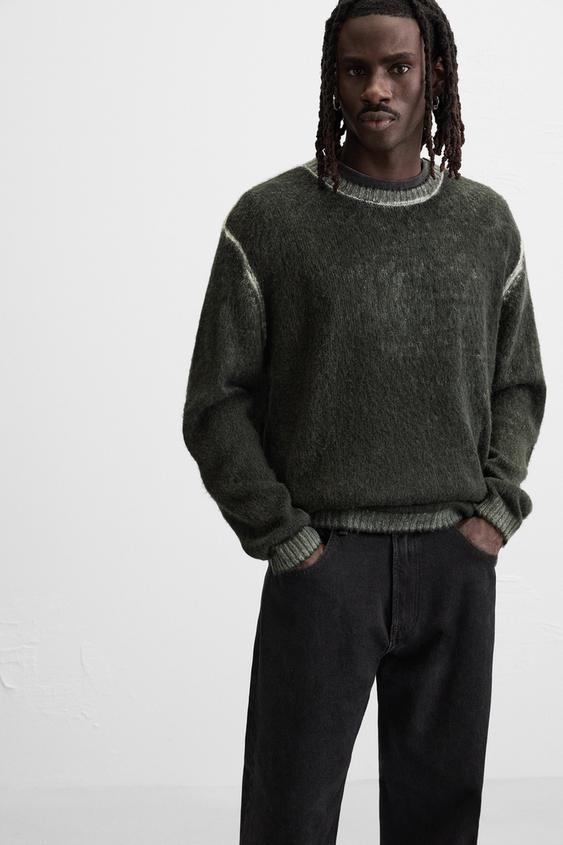 Zara SPRAY PRINT SWEATER