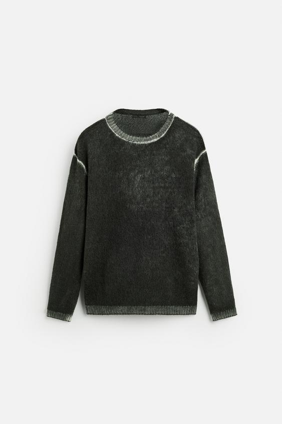 Zara SPRAY PRINT SWEATER