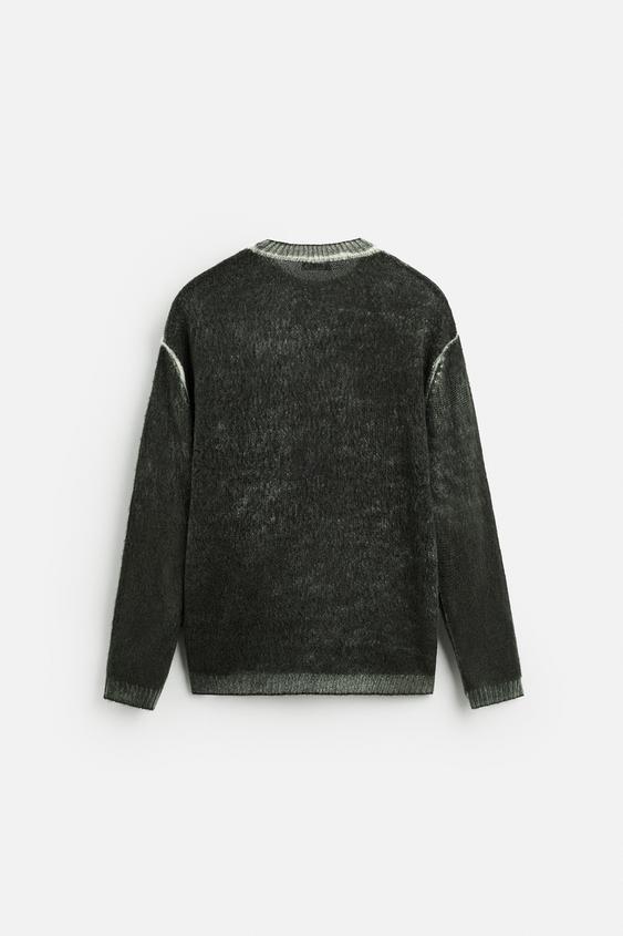 Zara SPRAY PRINT SWEATER