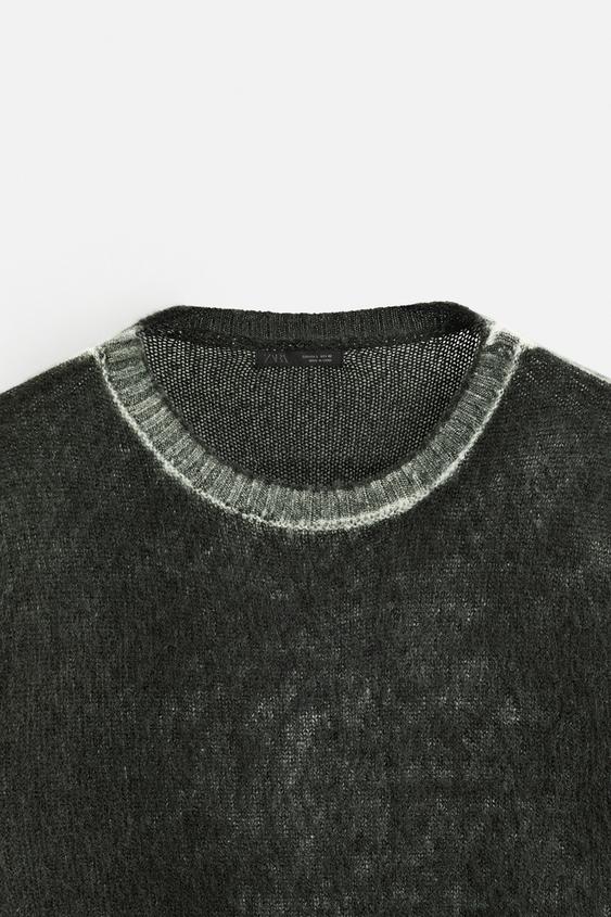 Zara SPRAY PRINT SWEATER