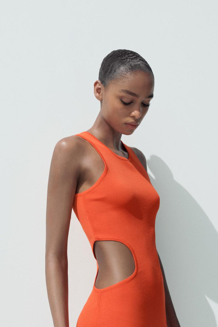 ZARA CUT OUT KNIT MINI DRESS