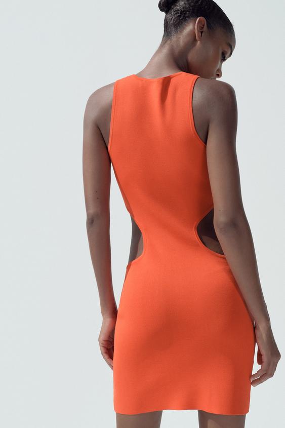 ZARA CUT OUT KNIT MINI DRESS
