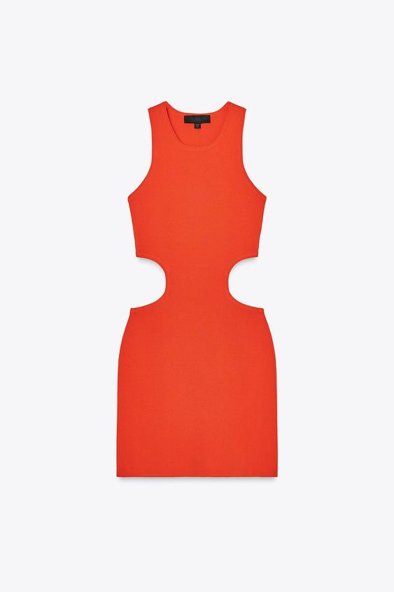 ZARA CUT OUT KNIT MINI DRESS