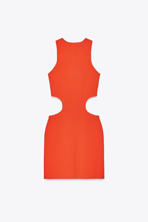 ZARA CUT OUT KNIT MINI DRESS