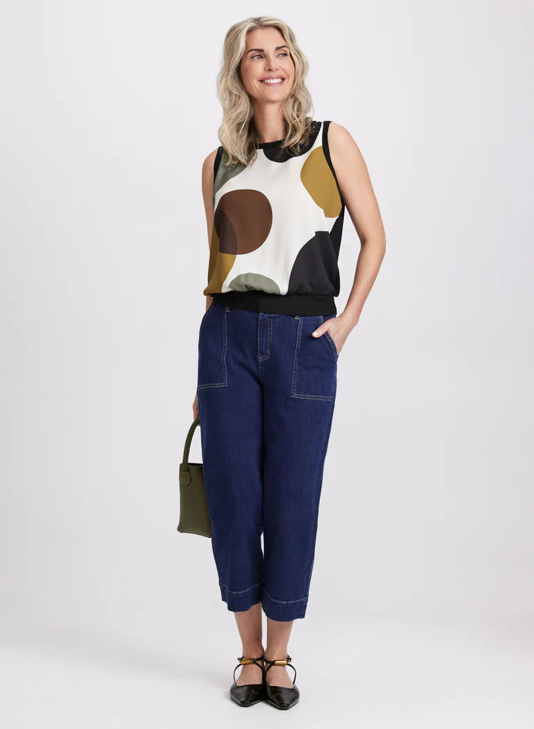 LAURA Dot Print Top