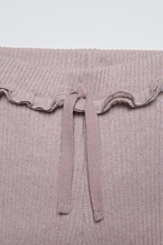 Zara SOFT TOUCH RIBBED LEGGINGS