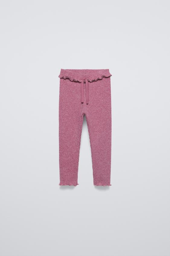 Zara SOFT TOUCH RIBBED LEGGINGS