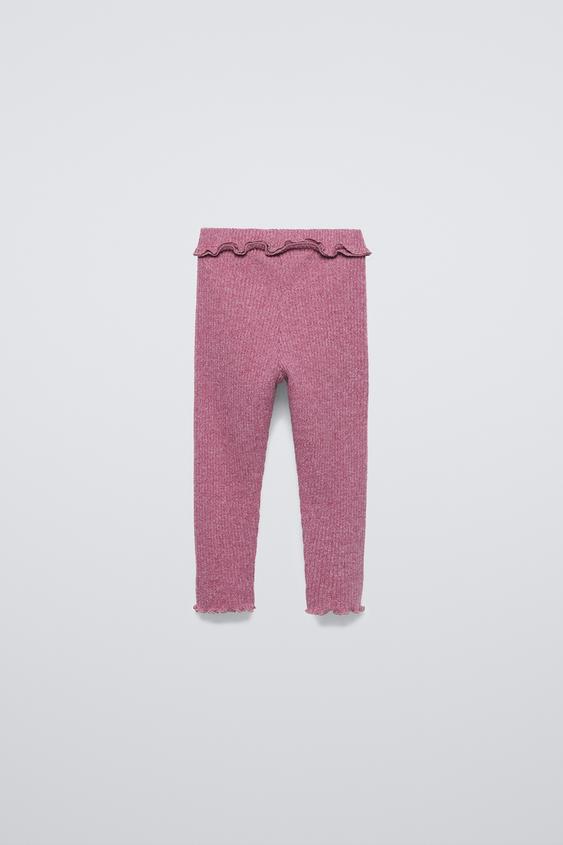 Zara SOFT TOUCH RIBBED LEGGINGS