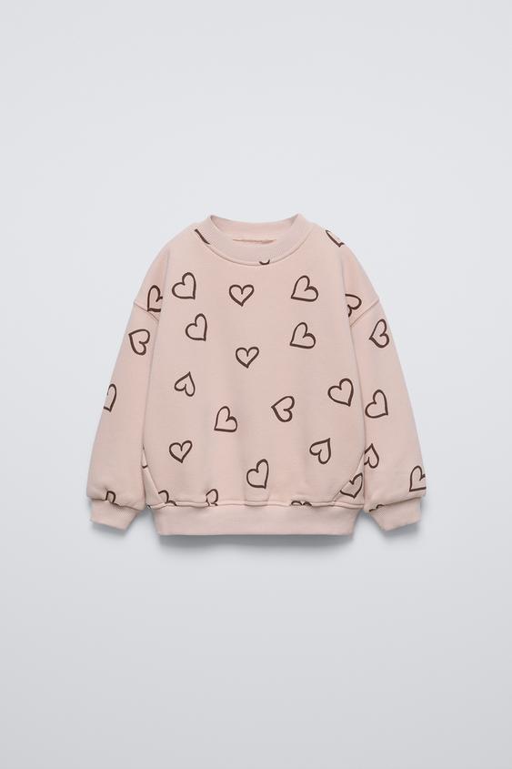 Zara HEART SWEATSHIRT