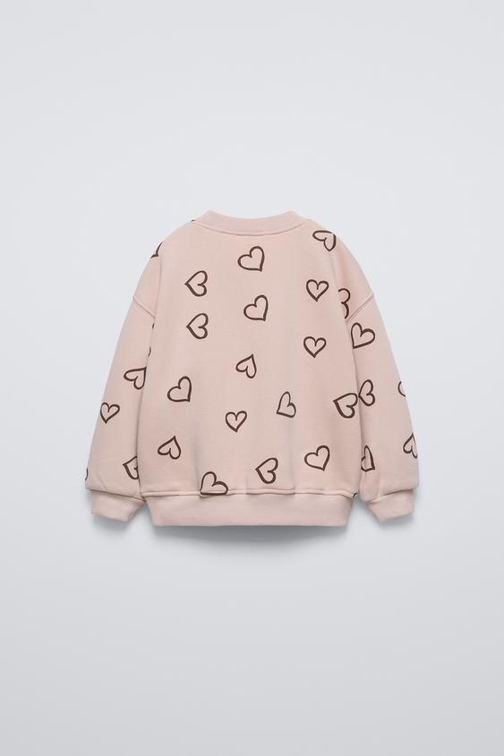 Zara HEART SWEATSHIRT