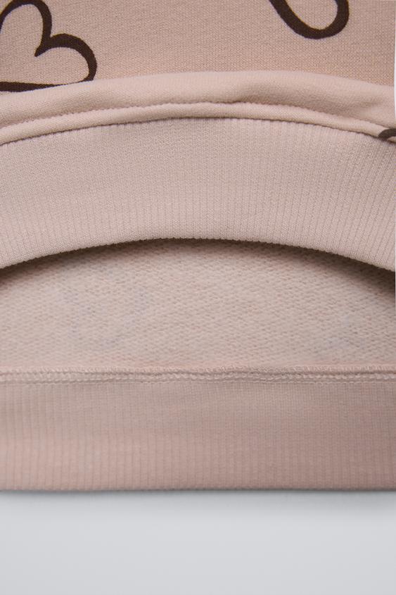 Zara HEART SWEATSHIRT