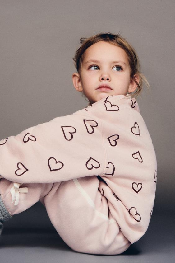 Zara HEART SWEATSHIRT