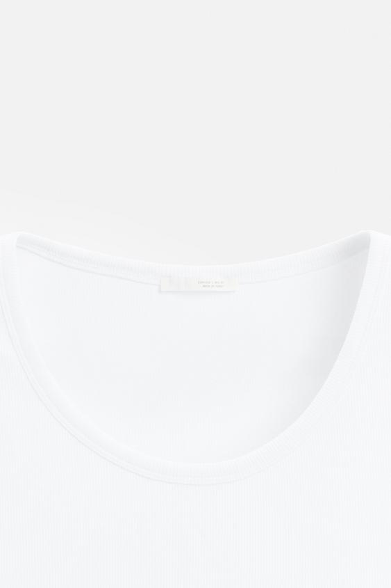 Zara BASIC RIBBED TANK TOP