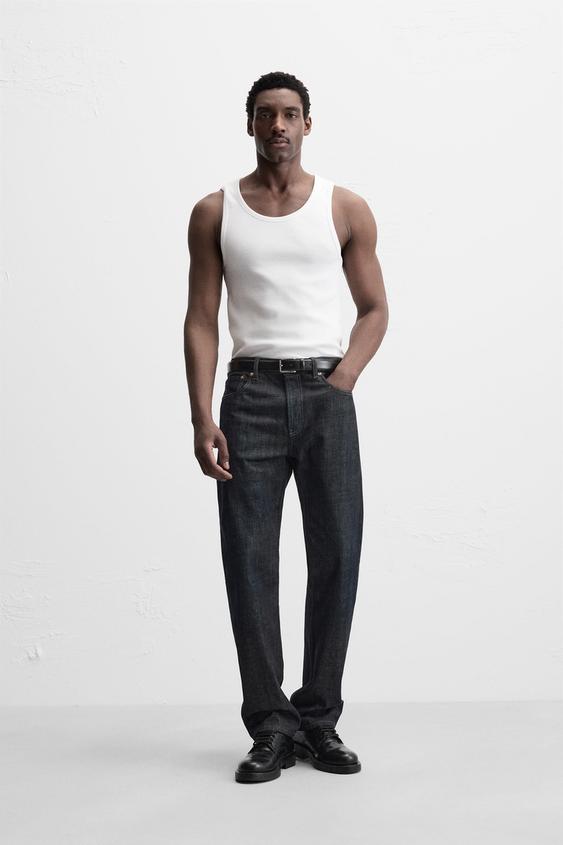 Zara BASIC RIBBED TANK TOP