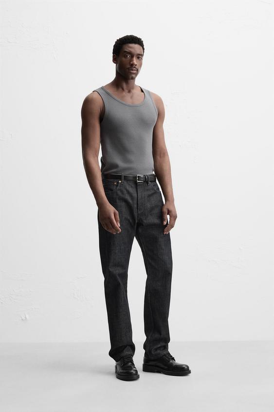 Zara BASIC RIBBED TANK TOP