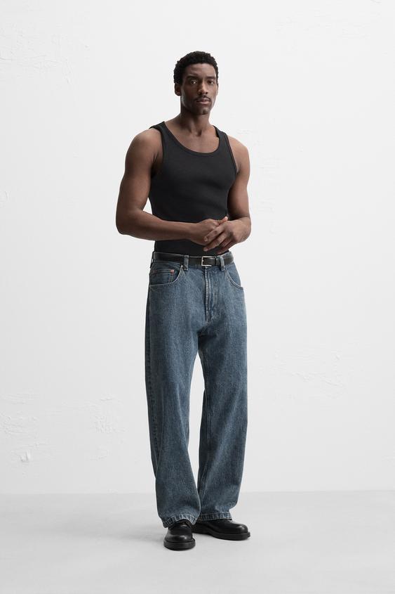 Zara BASIC RIBBED TANK TOP