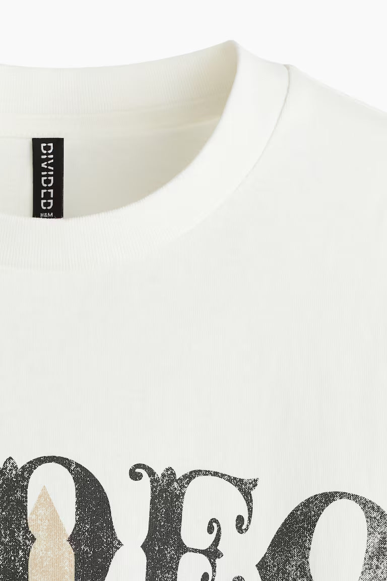 H&M OVERSIZED T-SHIRT WITH MOTIF