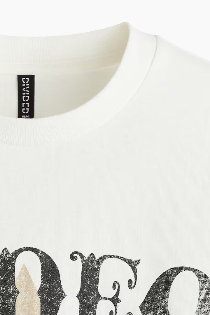 H&M OVERSIZED T-SHIRT WITH MOTIF