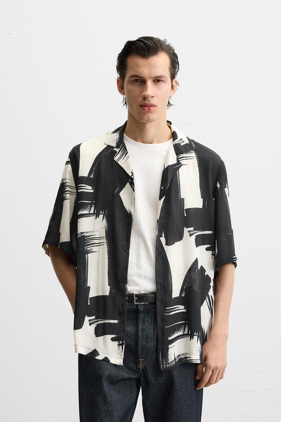 Zara ABSTRACT PRINT SHIRT