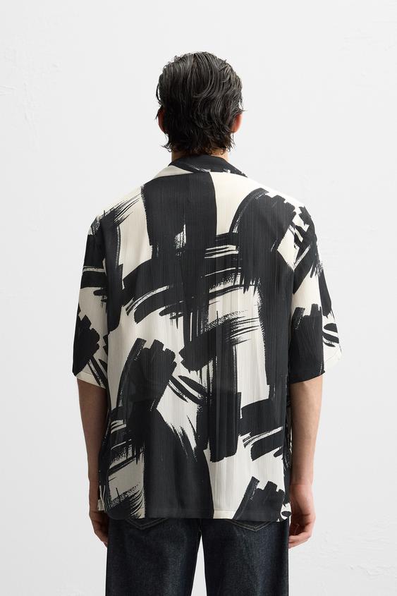 Zara ABSTRACT PRINT SHIRT