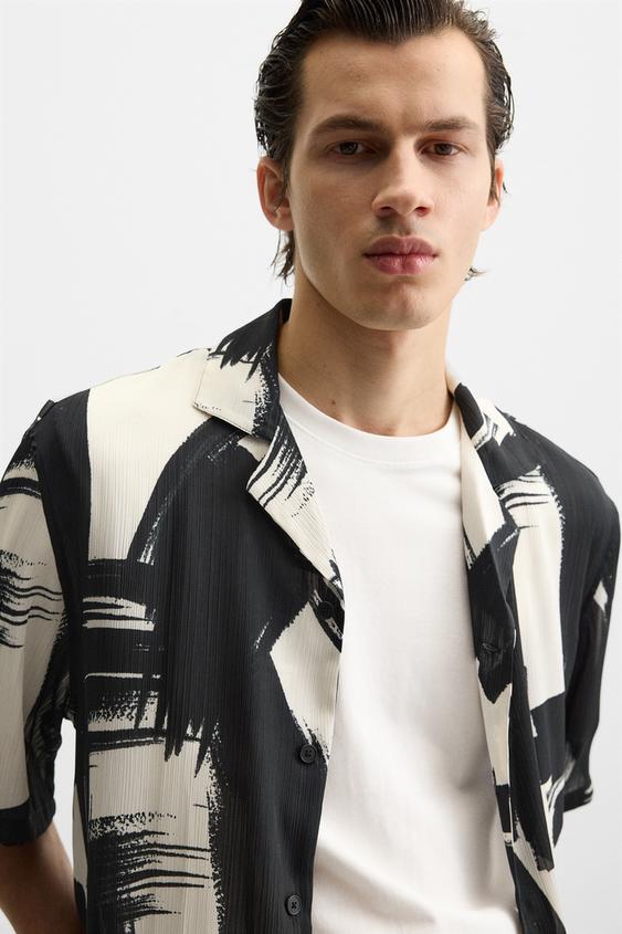 Zara ABSTRACT PRINT SHIRT