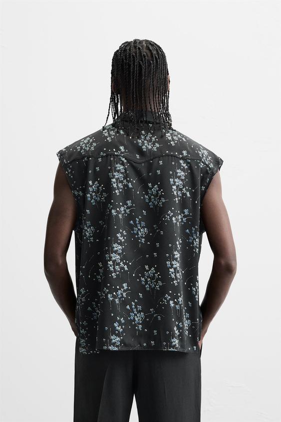 Zara LIMITED EDITION FLORAL PRINT SHIRT