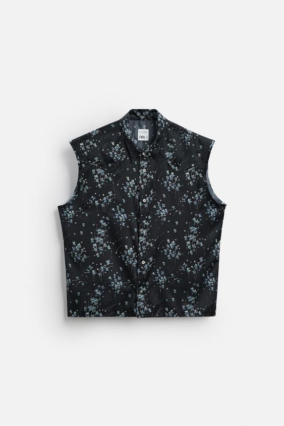Zara LIMITED EDITION FLORAL PRINT SHIRT