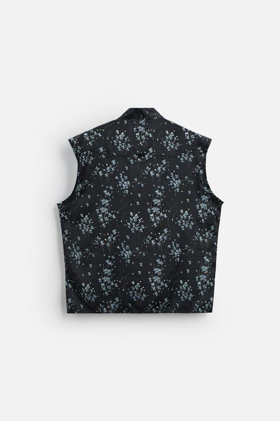 Zara LIMITED EDITION FLORAL PRINT SHIRT