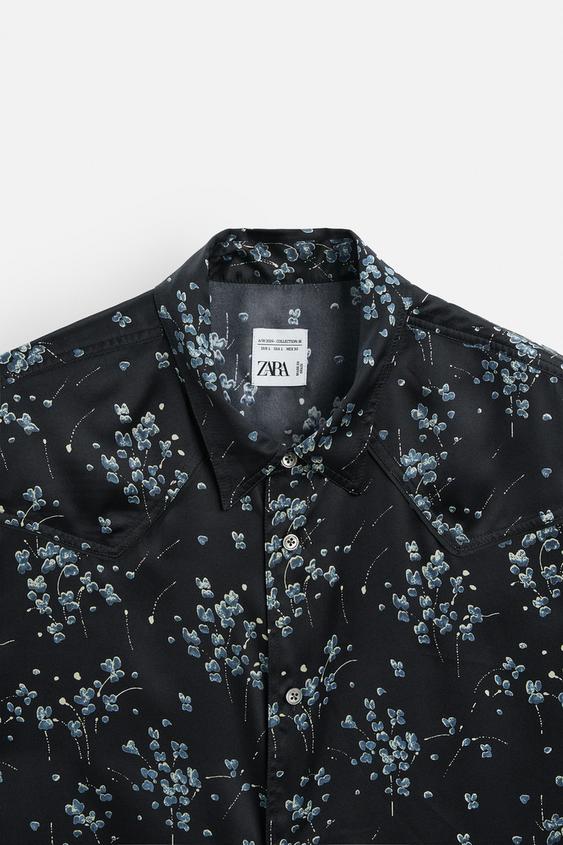 Zara LIMITED EDITION FLORAL PRINT SHIRT