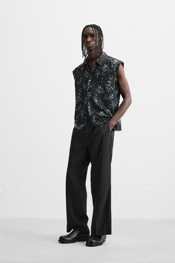 Zara LIMITED EDITION FLORAL PRINT SHIRT