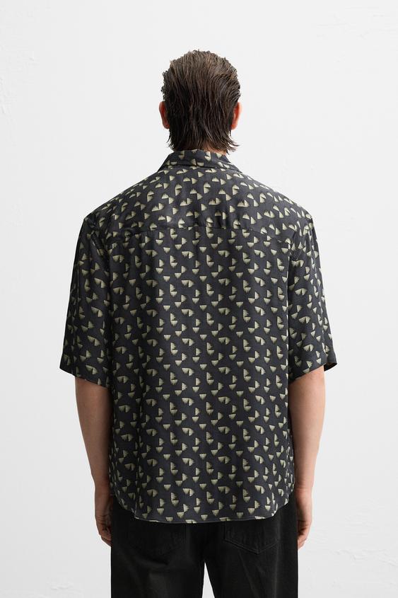Zara GEOMETRIC PRINT SHIRT