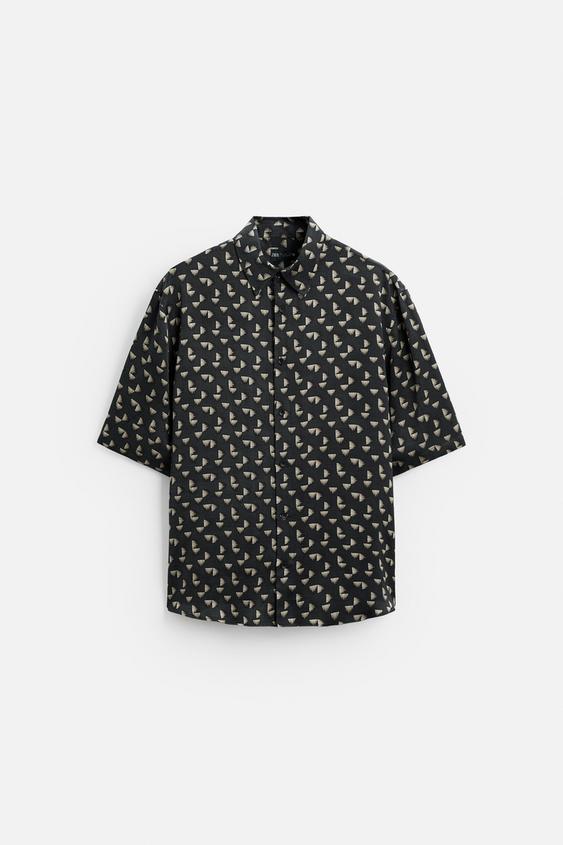 Zara GEOMETRIC PRINT SHIRT