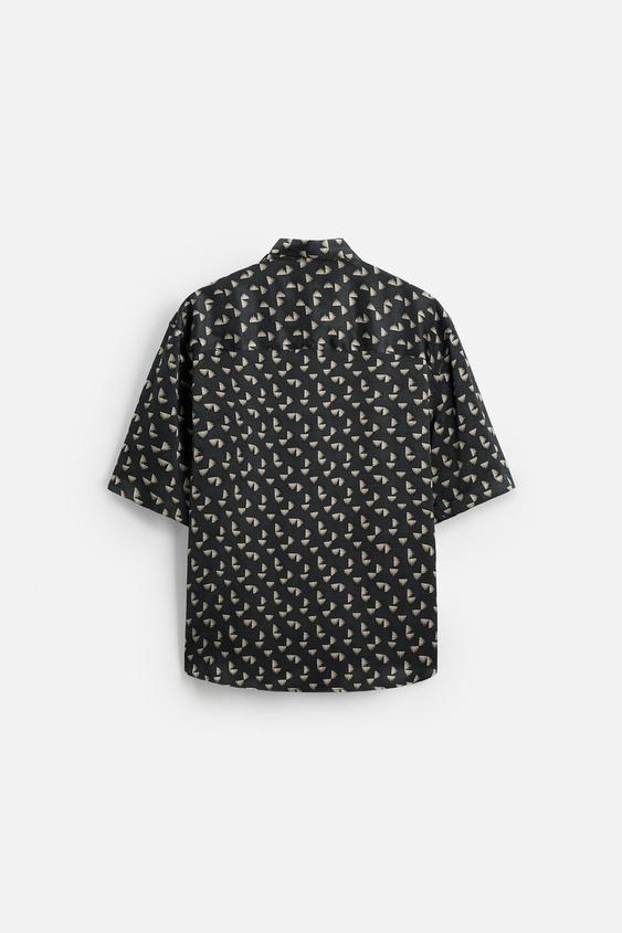 Zara GEOMETRIC PRINT SHIRT