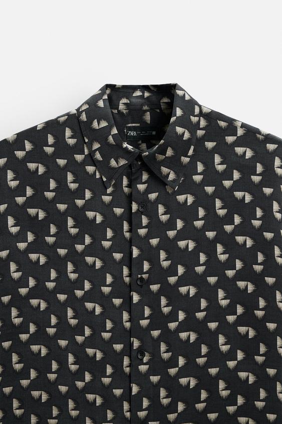 Zara GEOMETRIC PRINT SHIRT