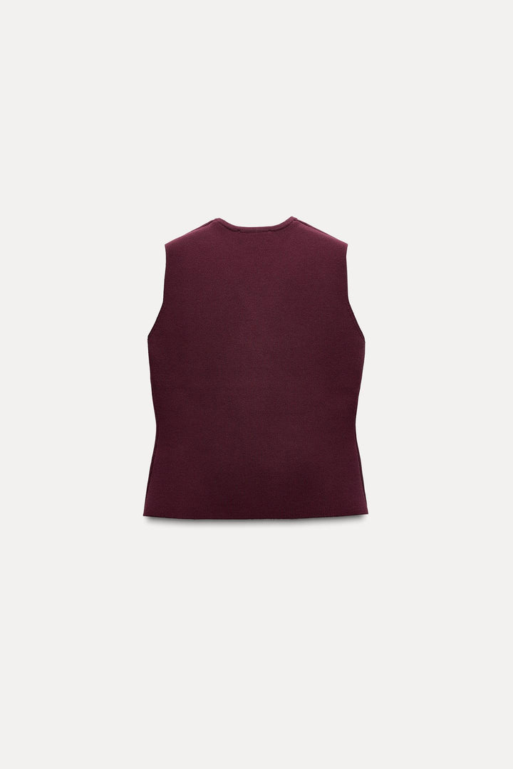 ZARA BUTTONED KNIT VEST