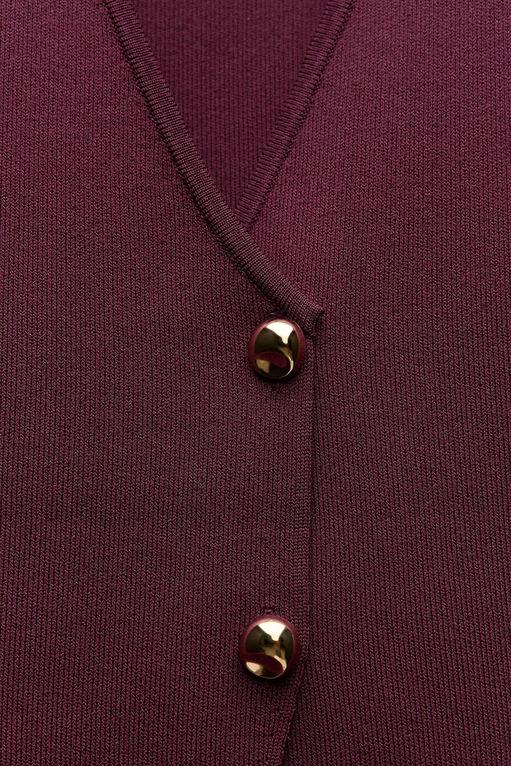ZARA BUTTONED KNIT VEST