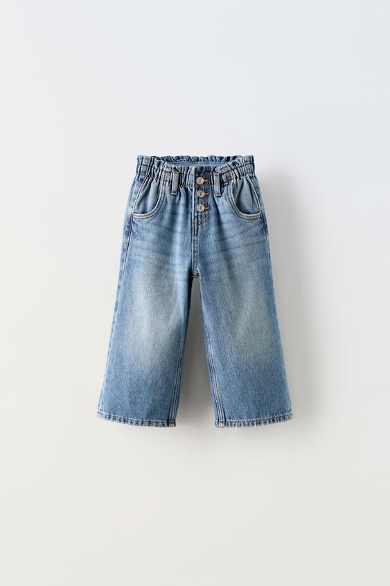 Zara PAPERBAG CULOTTE JEANS