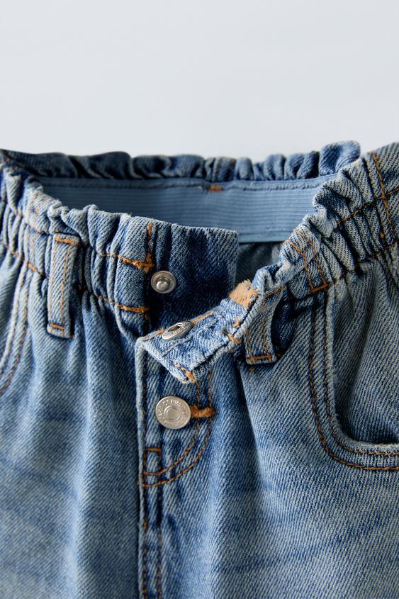 Zara PAPERBAG CULOTTE JEANS