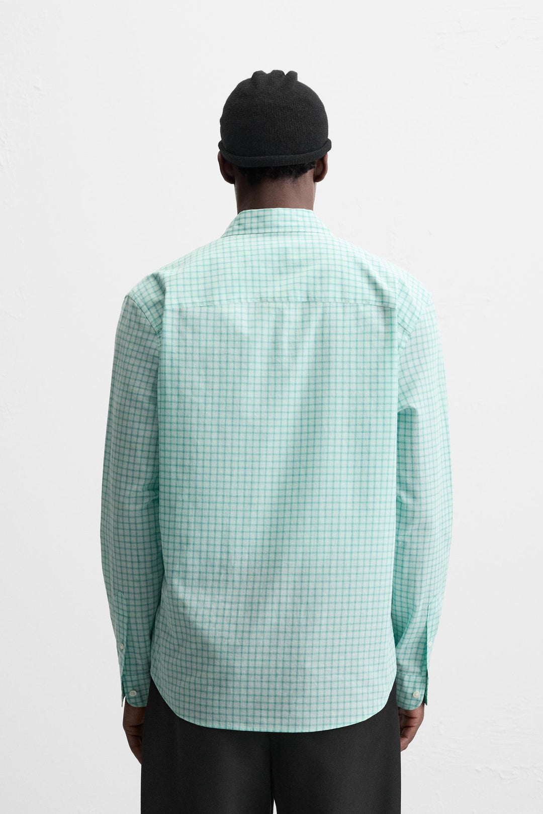 ZARA TEXTURED PLAID SHIRT