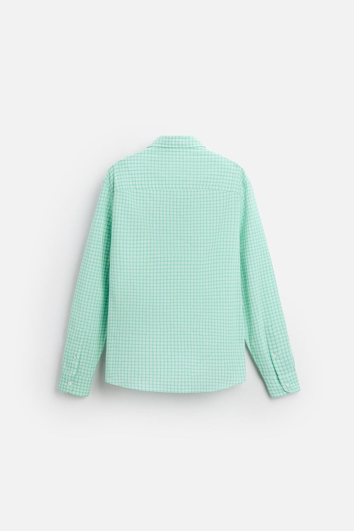 ZARA TEXTURED PLAID SHIRT