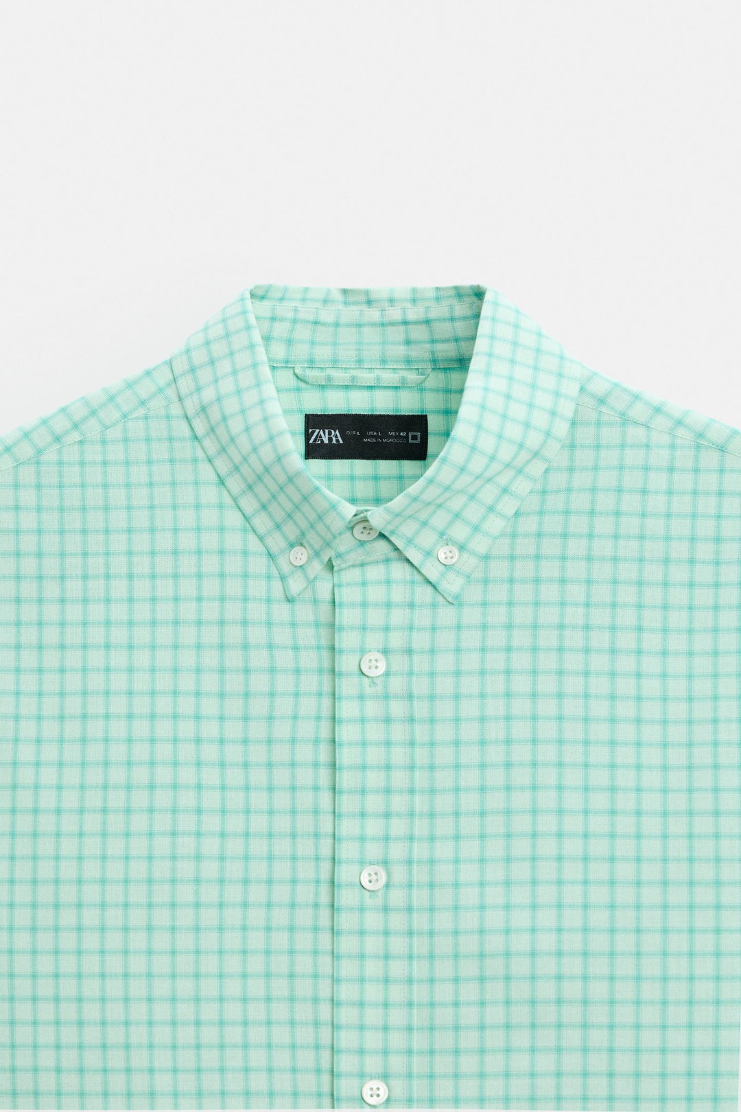 ZARA TEXTURED PLAID SHIRT