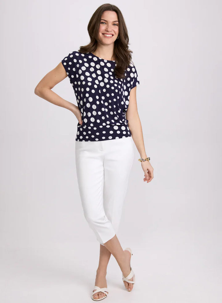 LAURA Polka Dot Print Top