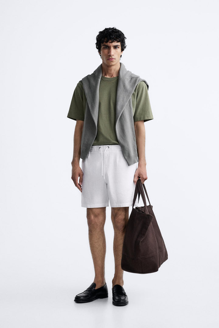 ZARA LINEN - COTTON SHORTS