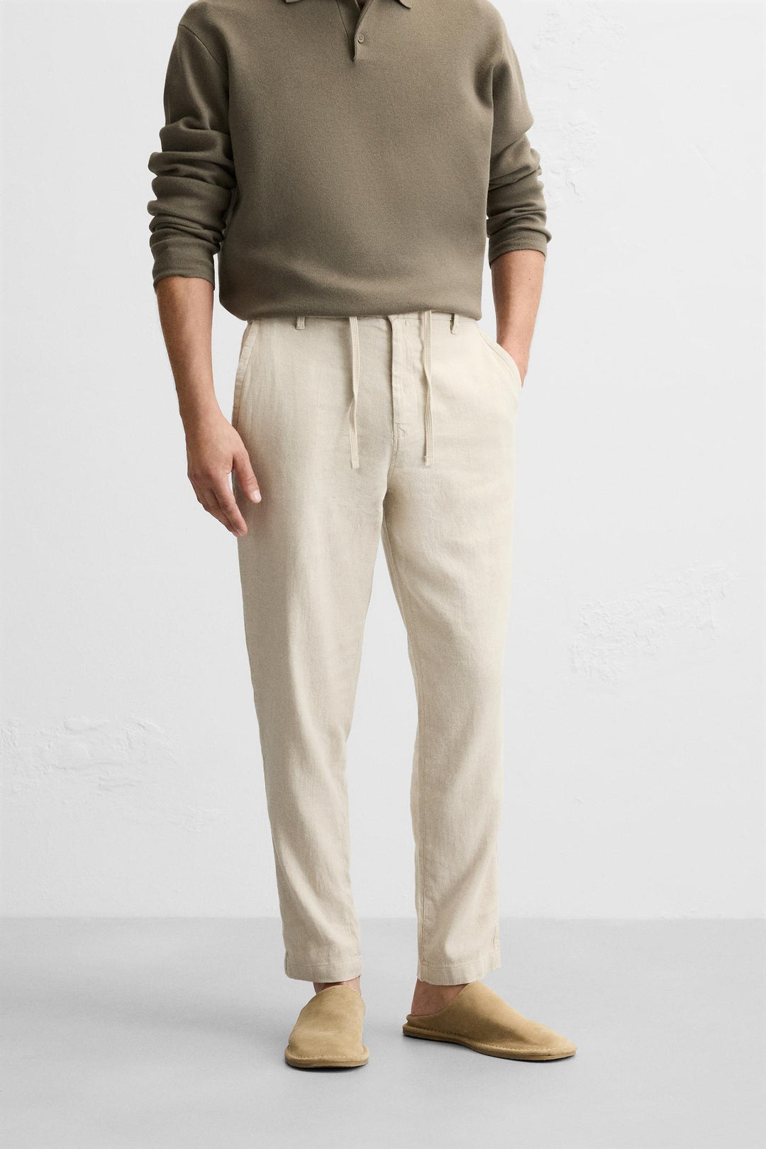 ZARA LINEN - COTTON PANTS