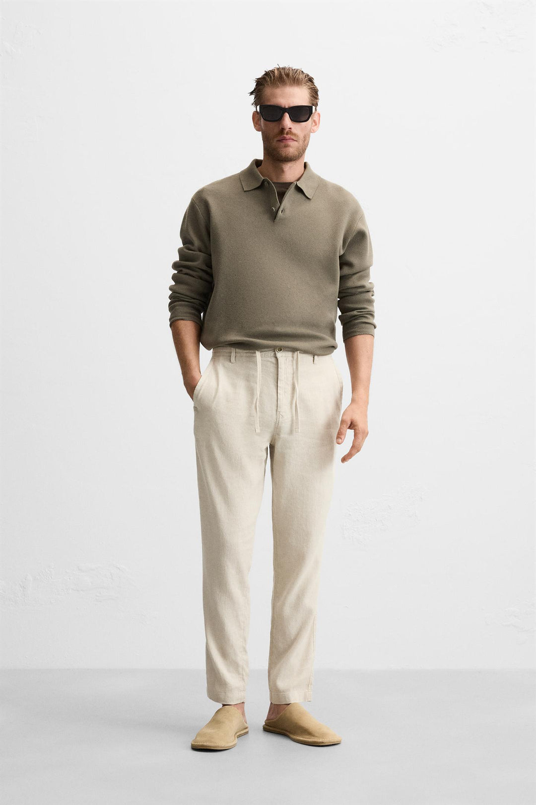 ZARA LINEN - COTTON PANTS