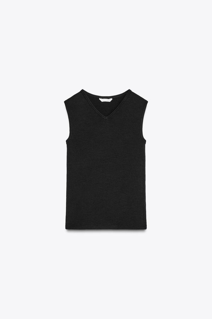 ZARA STRETCH RIBBED TOP
