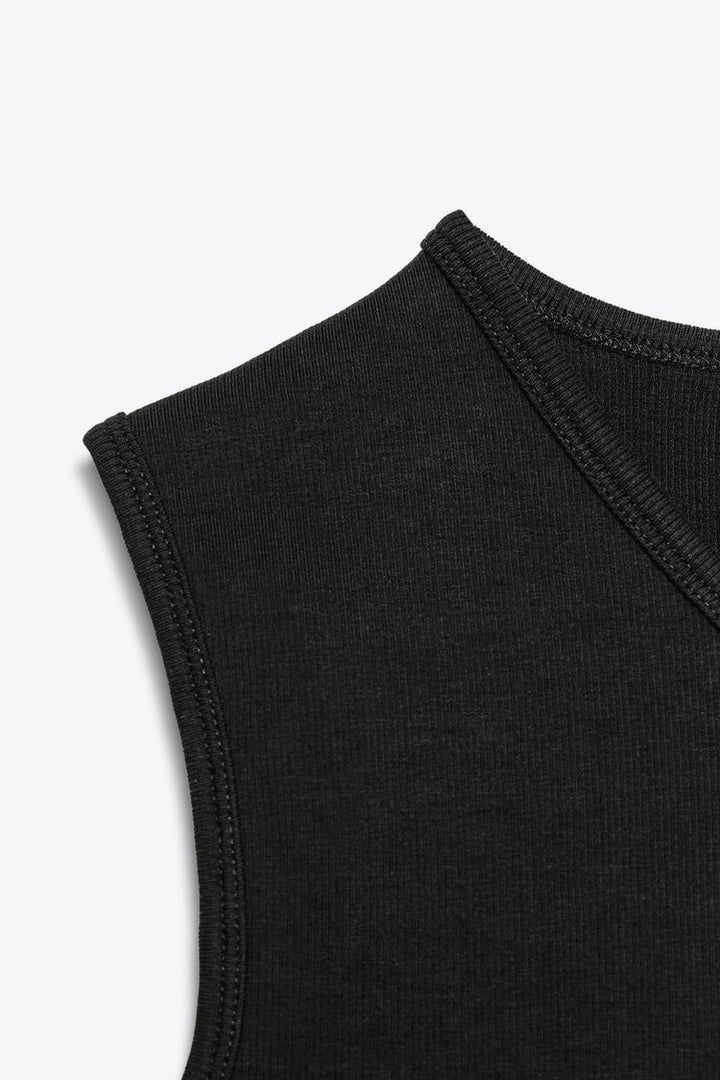 ZARA STRETCH RIBBED TOP