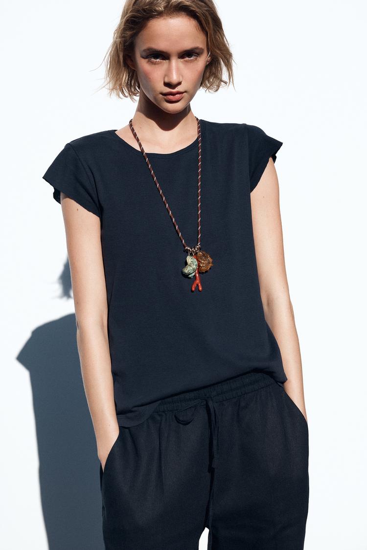 ZARA SHORT SLEEVE COTTON T-SHIRT