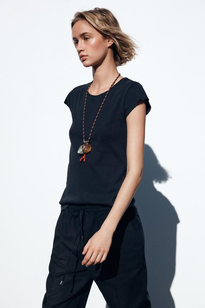 ZARA SHORT SLEEVE COTTON T-SHIRT