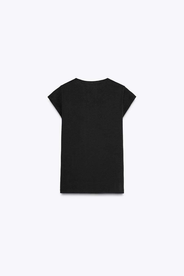 ZARA SHORT SLEEVE COTTON T-SHIRT
